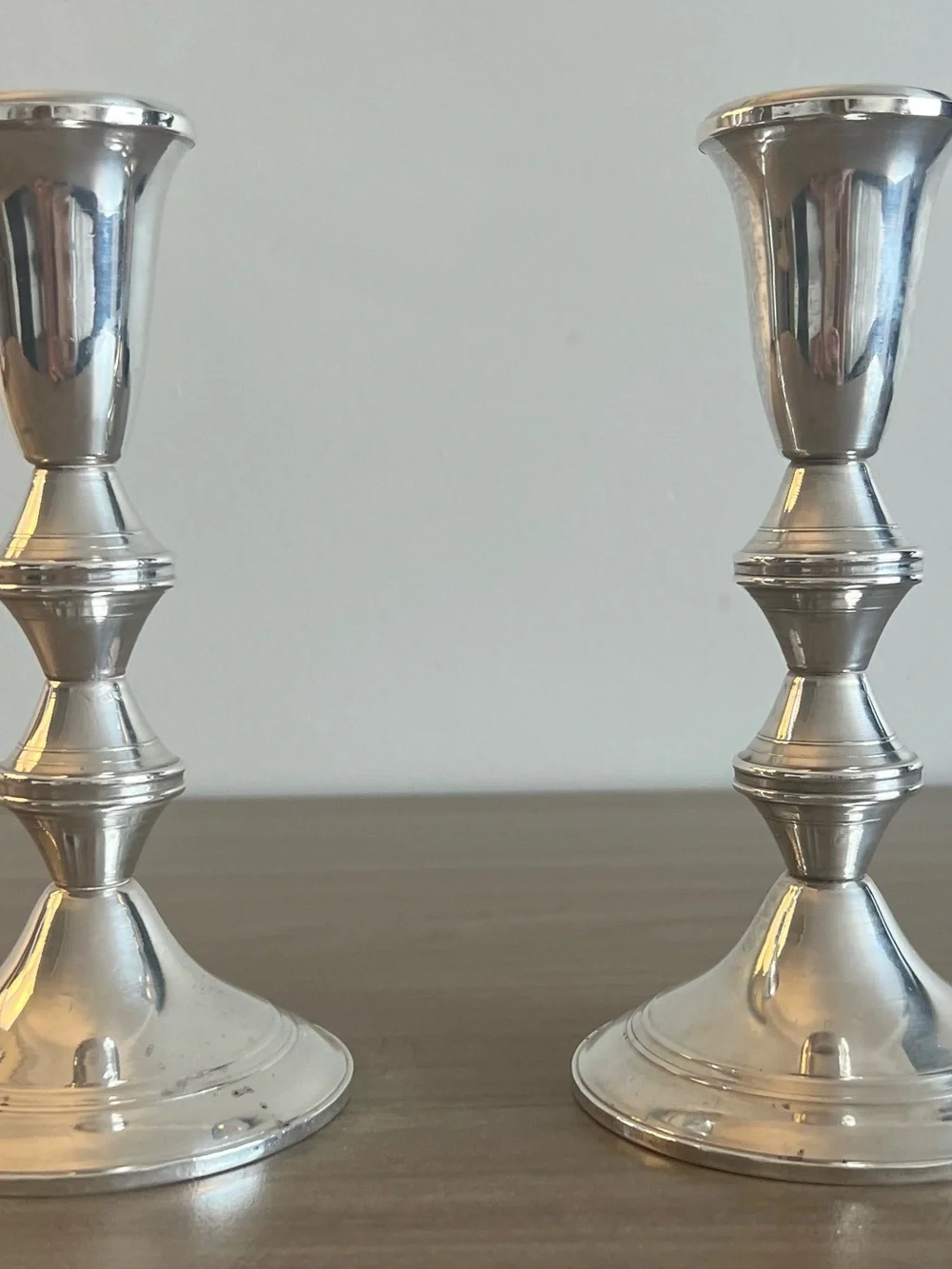 Duchin Weighted Sterling Silver Candlesticks Pair Vintage 7